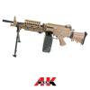 MINIMI MACHINE GUN M249 MK46 TAN ELECTRIC BIPOD MOD 0 A&K (T57029) - photo 1