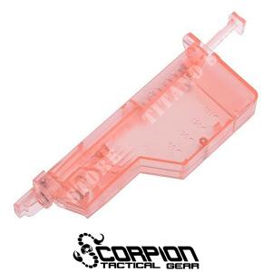 BB LOADER TRANSPARENT RED 155 Bbs SCORPION TACTICAL GEAR (T69837)