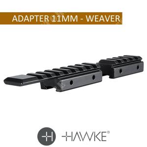 RAIL ADAPTER 2PCS 11MM TO WEAVER HAWKE (22400)