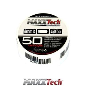CARTUCHOS BLANCOS CAL.8MM ACERO 50Pcs MAXX TECH (MX-S8)