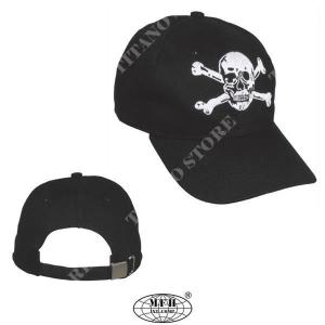 SKULL BLACK MFH CAP (10383A)