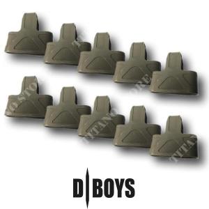 10 PULLERS POUR MAGAZINES M4 DARK EARTH D-BOYS (BI05T10)