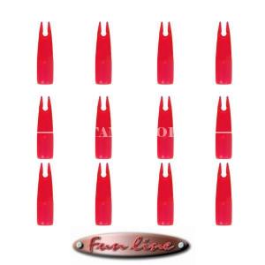 SET 12 NOCKS FOR ARROWS IN RED CARBON FUN LINE (53D085-12)