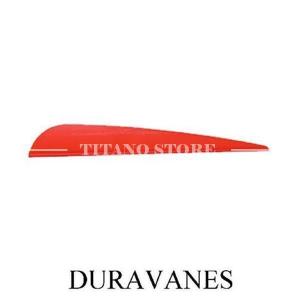 PREDATOR 2 '' PLASTIC FINS RED DURAVANES (53E195)