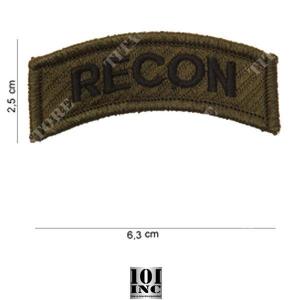 PATCH RECON GREEN / BLACK PRINTED FABRIC 101 INC (442302-700)