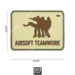 PATCH PVC AIRSOFT TEAMWORK COYOTE 101 INC (444130-4095)