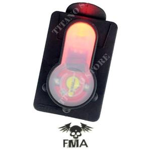 S-LITE CARD BUTTON CLIP BK/RED STROBE LIGHT FMA (FA-TB982-RED)