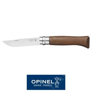 KNIFE N.08 STAINLESS WALNUT HANDLE OPINEL (OPT-002022)