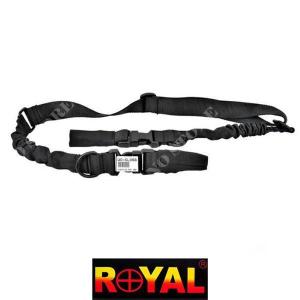 BLACK TWO POINT MILITARY BELT ROYAL ADJUSTABLE BUCKLE (WO-SL06B)