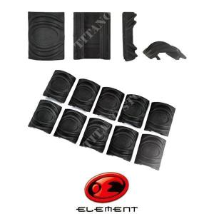 SET 10 SHORT BLACK ELEMENT RAIL COVER (EL-OT0801B)