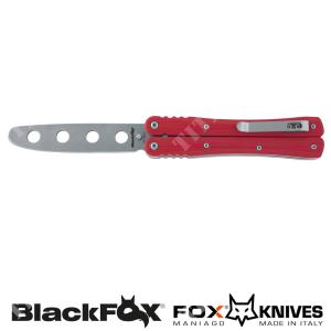 BALISONG TRAINING KNIFE RED HANDLE BLACK FOX (BF-501 TK)