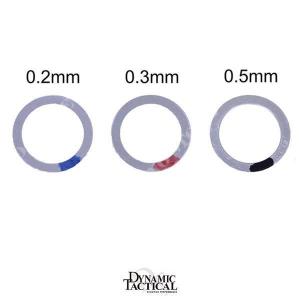 THICKNESS RINGS FOR FLAME HIDERS 10x0.2-0.3-0.5mm DYNAMIC TACTICAL (DY-AC69)
