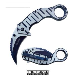 KARAMBIT KNIFE ALUMINIUM MANCHE CLIP TAC-FORCE (TF-952BL)