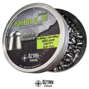 DOOM MIDDLE 4.5C LEADS. ROUND HEAD 0.68g 250pcs OZTAY (OZT-D / MID)