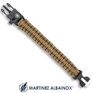 PARACORD COYOTE SURVIVAL COMPASS WHISTLE LIGHTER ALBAINOX (33878-CY)