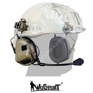 HEADSET SET WITH MICROPHONE FOR TAN WO SPORT HELMET (WO-HD10T)
