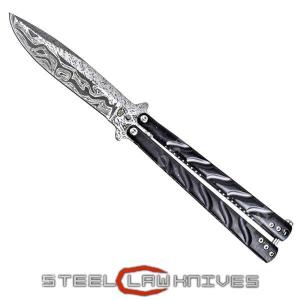 BUTTERFLY BLACK DAMASCUS SCK KNIFE (CW-195-4)