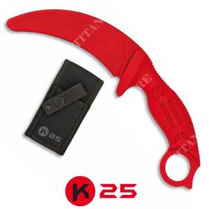 RED TRAINING KARAMBIT KNIFE 23.4 Cm K25 (32335)