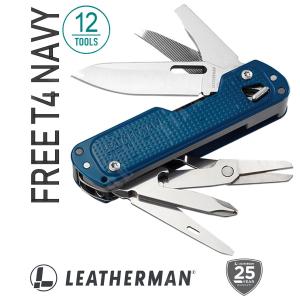 COUTEAU MULTIFONCTION LEATHERMAN FREE T4 NAVY (832879)