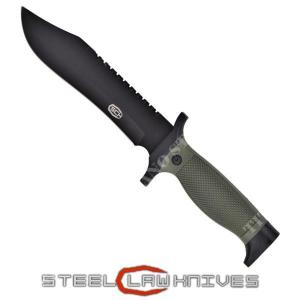 BLACK / GREEN FIXED BLADE BOWIE KNIFE - SCK (CW-828-4)