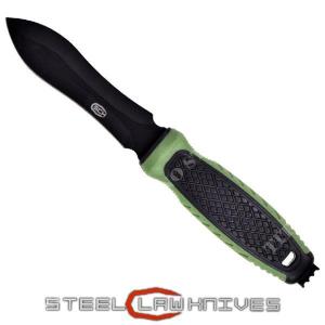 BLACK / GREEN FIXED BLADE KNIFE - SCK (CW-832-2)