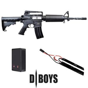 M4A1 ABS + 7.4V LIPO BATTERY + D-BOYS BATTERY CHARGER (3681KIT)