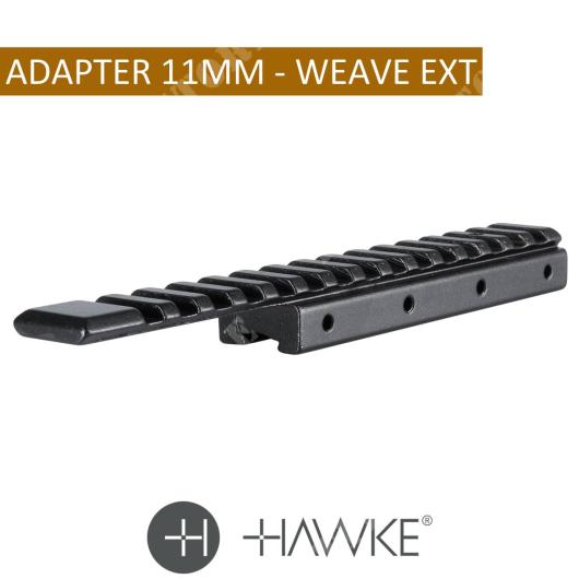 RAIL ADAPTER 1PZ 11MM - WEAVER EXT HAWKE (22402)