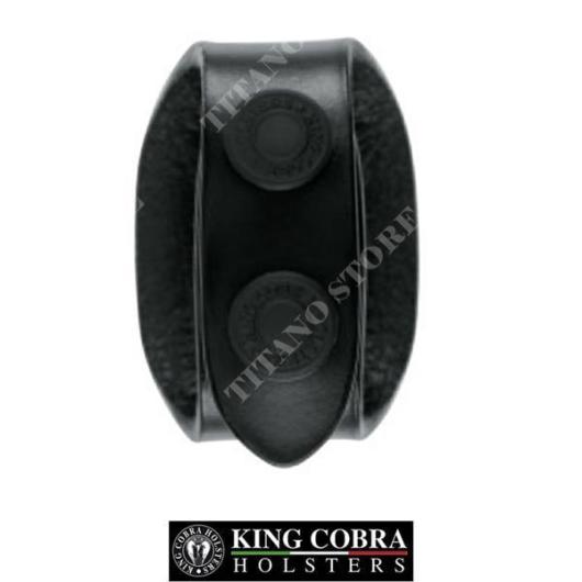 SPACER FOR LEATHER BELT WITH BUTTONHOLES BLACK KING COBRA (18.432 BK)