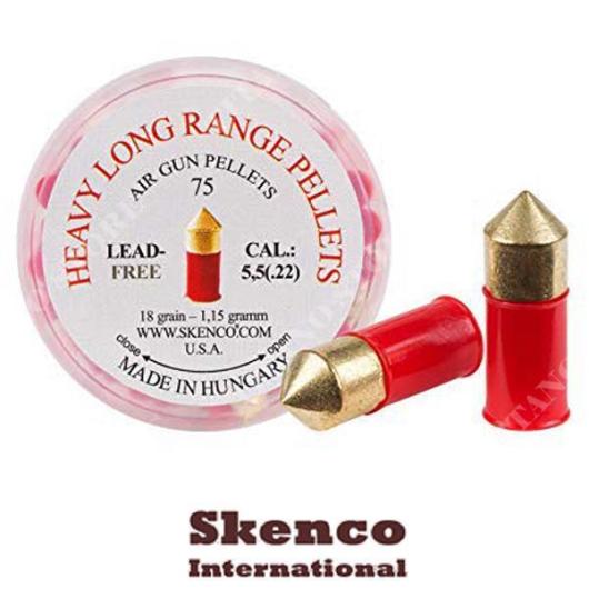 HEAVY LONG RANGE 5.5 C. 75pcs RED SKENCO LEADS (SK-HLR55)
