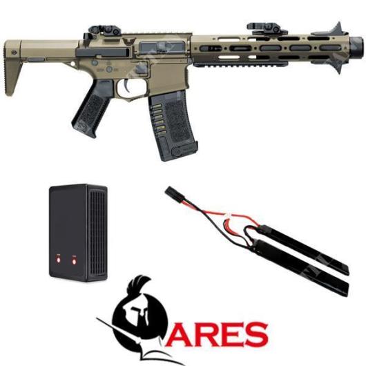 M4 ASSAULT TAN + 7.4V LIPO BATTERY + ARES BATTERY CHARGER (AM13TKIT)