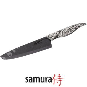 INCA BLACK CERAMIC CHEF KNIFE 18.7CM SAMURA (C670SIN85B)