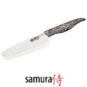INCA WHITE CERAMIC NAKIRI KNIFE 16.5CM SAMURA (C670SIN43W)