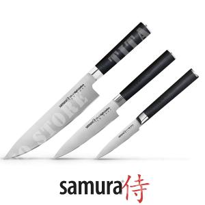 SET 3 PCS MO-V COOK-FILLETE-PARING KNIFE SAMURA (SM-0220)