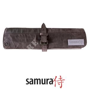 LEATHER ROLLABLE KNIFE BAG X 8 PCS SAMURA (C670SCR001)