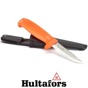 FIXED BLADE KNIFE ORANGE HANDLE BLACK CASE HULTAFORS (HLT-HVK) 620-162