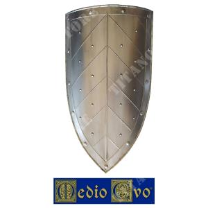 3 POINTED IRON SHIELD WITH LEAF BANDS MIDDLE AGES (007/1E.03)