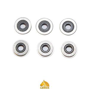 SET 6 BUSHINGS 8MM DOUBLE GROOVED LONEX (GB-01-87)