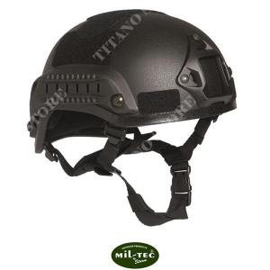 HELMET MICH 2001 WITH SLIDES AND MOUNT BLACK MIL-TEC (16662202)
