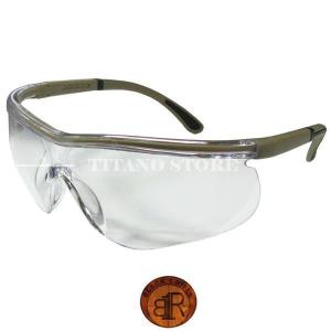 TRANSPARENT POLYCARBONATE GLASSES WITH TAN EDGE BR1 (BR-GL-07)