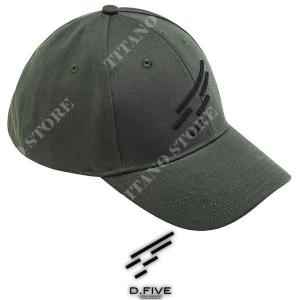 GREEN BASEBALL CAP WITH BLACK D.FIVE LOGO (DF5-798 OD / B)