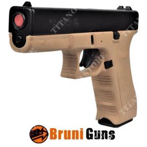BLANK GAP GUN CALIBRE 8MM NOIR/TAN BRUNI (BR-1400BT)