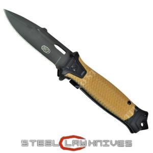 LOCKING KNIFE BLACK / TAN - SCK (CW-127-2)