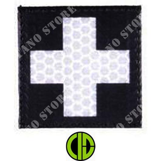 patch airsoft croix medicale (noir)