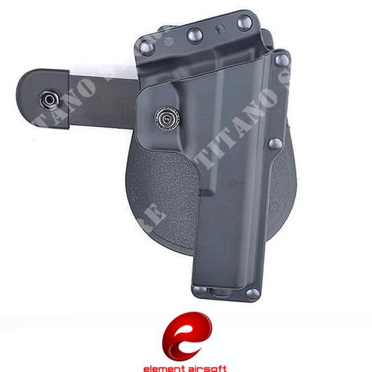 HOLSTER FOR GLOCK 17/18 WITH ELEMENT ROTARY TORCH (EL-EX361-BK)
