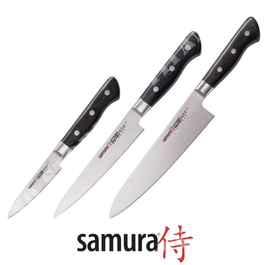 SET 3 PCS PRO-S COOK-FILLETING-PARING KNIFE SAMURA (C670SP0220)