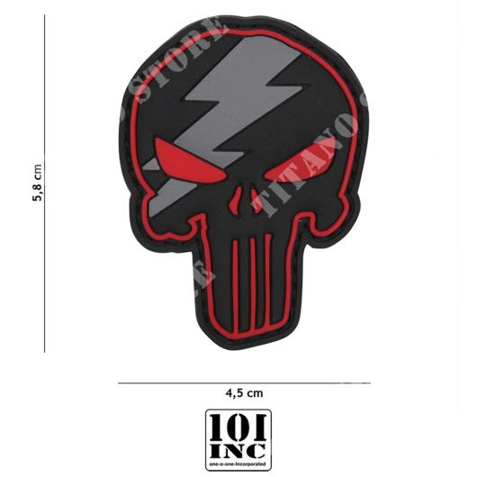 3D-PVC-PATCH PUNISHER THUNDER RED 101 INC (444130-5304)