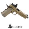 CO2 PISTOL RUDIS MAGNA-XII 1911 TAN WITH RED DOT SECUTOR (T59215) - photo 1