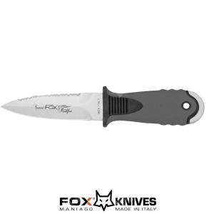 TEKNO SUB KNIFE STEEL / STAINLESS HANDLE / GRAY RUBBER FOX (646/11)