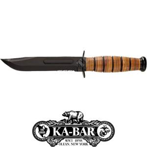 KNIFE 1218 USMC BLACK SERRATED BLADE KA-BAR (KBR-1218)