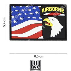 PATCH PVC 101st AIRBORNE FLAG 101 INC (440130-7377)